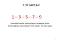Tek Sayılar Konu Anlatımı ve Testleri