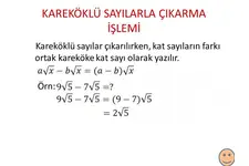 Kareköklü Sayılar Konu Anlatımı ve Testleri