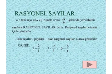 Rasyonel Sayılar Konu Anlatımı ve Testleri